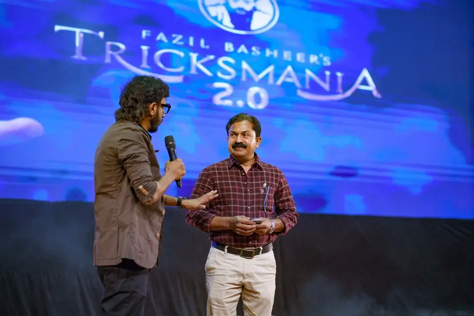 Fazil Basheer live stage show — Tricks Mania mentalism performance